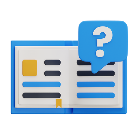 Livre de questions  3D Icon
