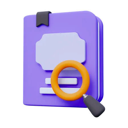 Livre de recherche  3D Icon