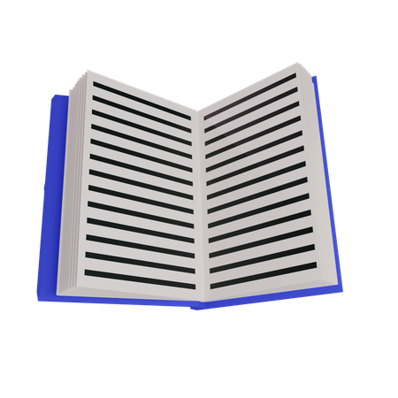 Livre de texte ouvert  3D Icon