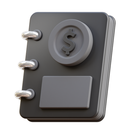 Carnet de transactions  3D Icon