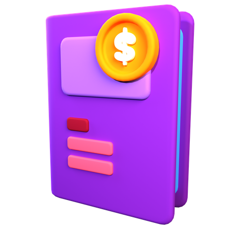 Carnet de transactions  3D Icon