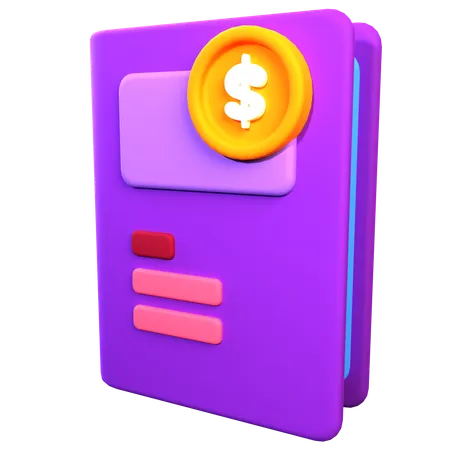 Carnet de transactions  3D Icon