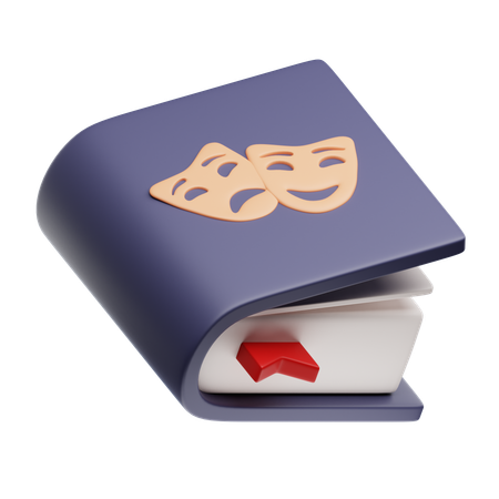 Livre dramatique  3D Icon