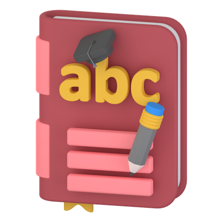 Livre éducatif  3D Icon