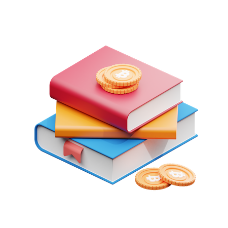 Livre éducatif sur le bitcoin  3D Icon