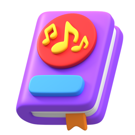 Livre de musique  3D Icon