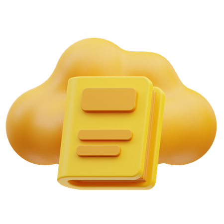 Livre de nuages  3D Icon