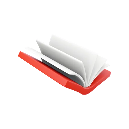 Rendu 3 D Livre Ouvert Pages Blanches En Papier Blanc Et Journal Icone De Livre Ouvert De Rendu 3 D 3D Icon