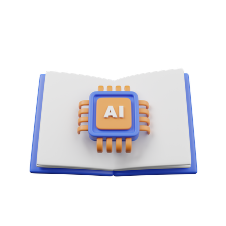 Livre ouvert ai  3D Icon