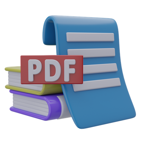 Livre pdf  3D Icon