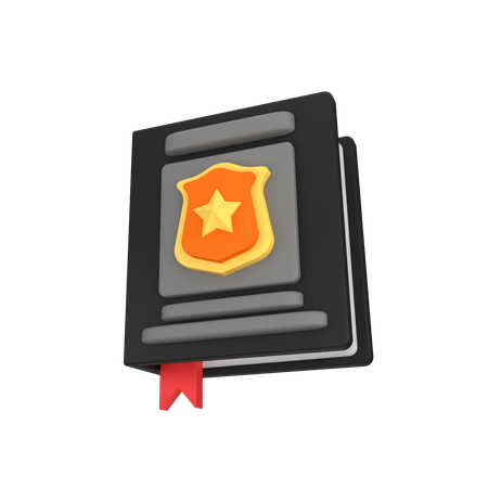 Livre policier  3D Icon