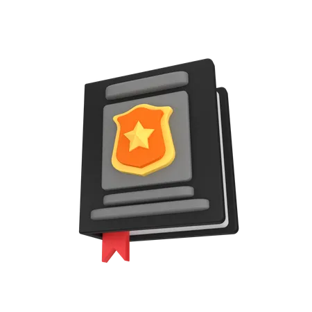 Livre policier  3D Icon