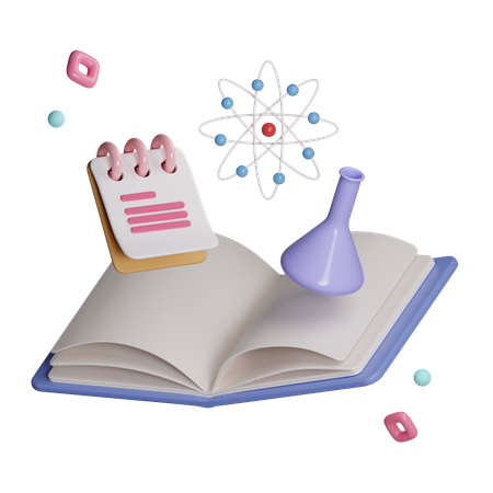 Livre de science  3D Icon