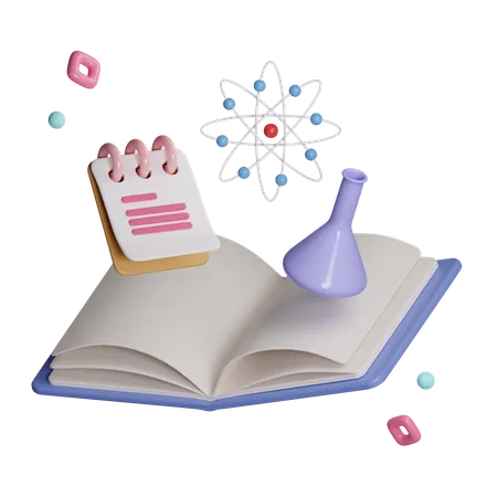 Livre de science  3D Icon