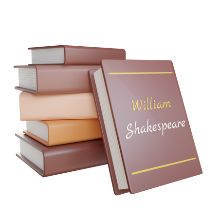 Livre de Shakespeare  3D Illustration