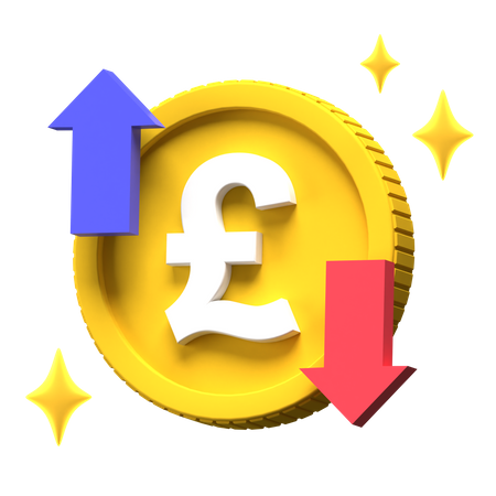 Trading de livres sterling  3D Illustration