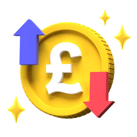 Trading de livres sterling  3D Illustration