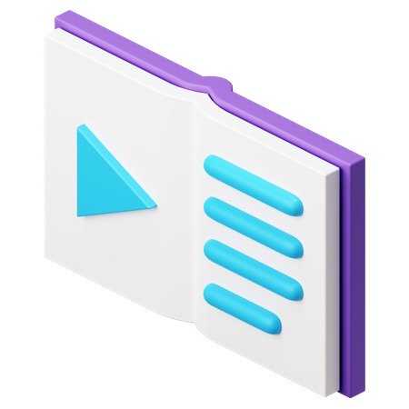 Livre vidéo d'apprentissage  3D Icon