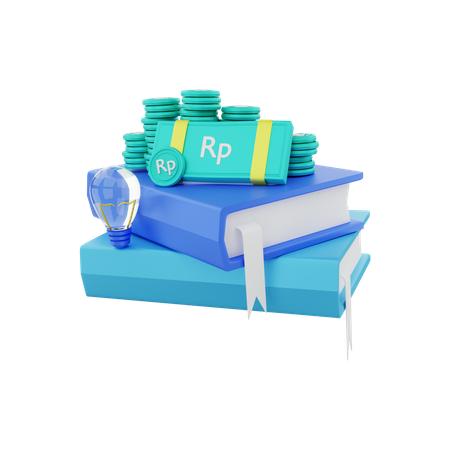 Livres de connaissances Rupiah  3D Icon