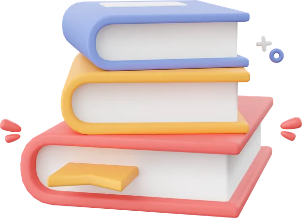 Pile de livres  3D Icon