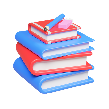 Pile de livres  3D Icon