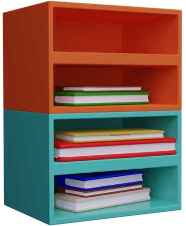 Table de livres  3D Illustration