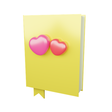 Livro de amor  3D Illustration