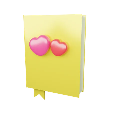 Livro de amor  3D Illustration