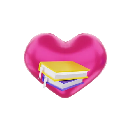 Livro Amor  3D Illustration