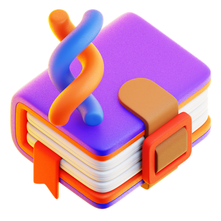 Livro de biologia  3D Icon