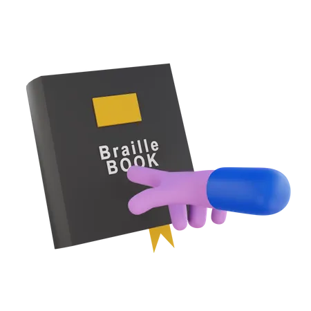 Livro em braile  3D Illustration