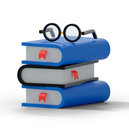 Livro com óculos  3D Icon