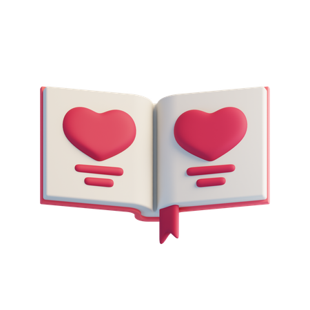 Livro de amor  3D Icon