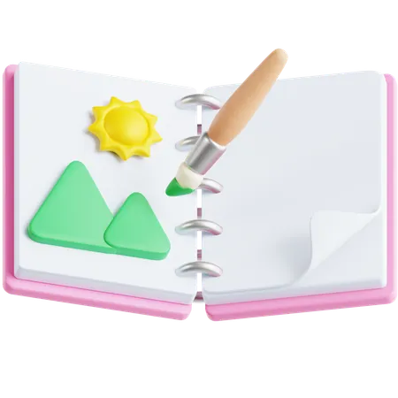 Livro de arte  3D Icon