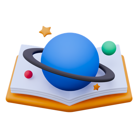 Livro de astronomia  3D Icon