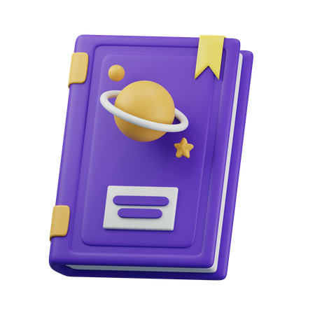 Livro de astronomia  3D Icon