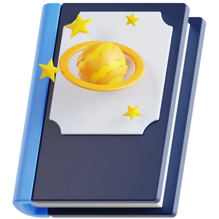 Livro de astronomia  3D Icon