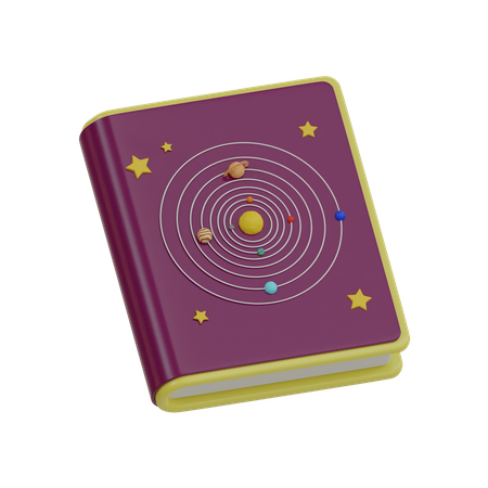 Livro de astronomia  3D Icon