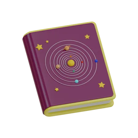 Livro de astronomia  3D Icon