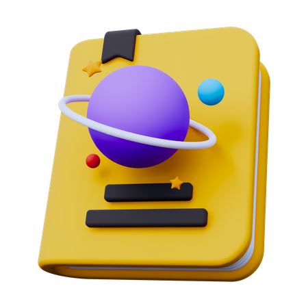 Livro de astronomia  3D Icon