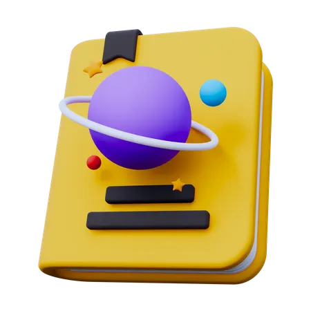 Livro de astronomia  3D Icon