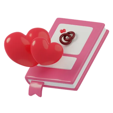 Livro de casamento  3D Icon