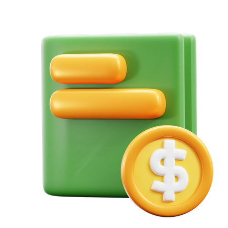 Livro de contabilidade  3D Icon