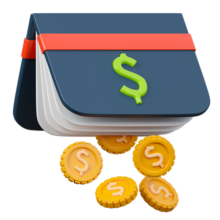 Livro de contas bancárias  3D Icon