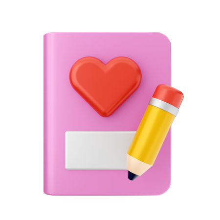 Livro de história de amor  3D Icon