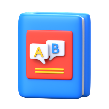 Livro de idiomas  3D Icon