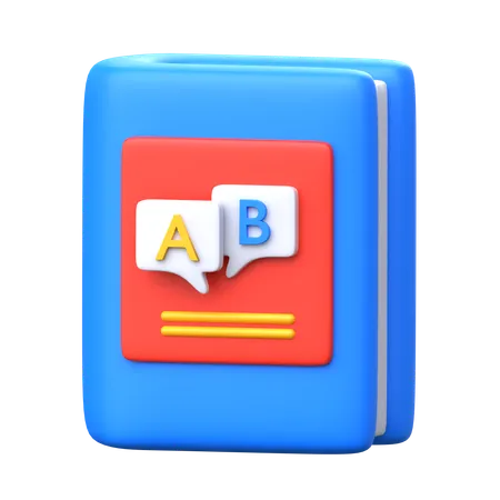 Livro de idiomas  3D Icon