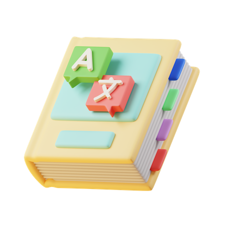 Livro de idiomas  3D Icon