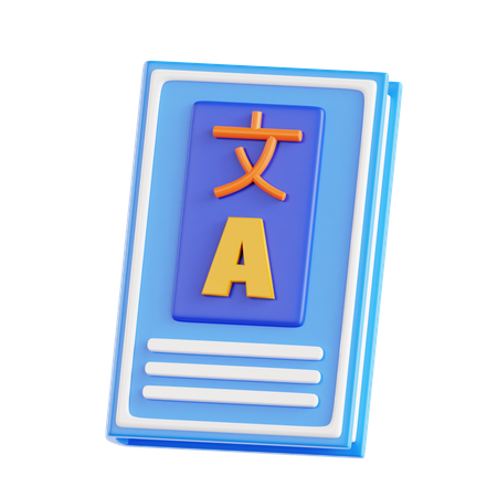 Livro de idiomas  3D Icon