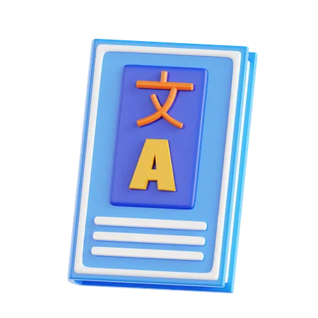 Livro de idiomas  3D Icon